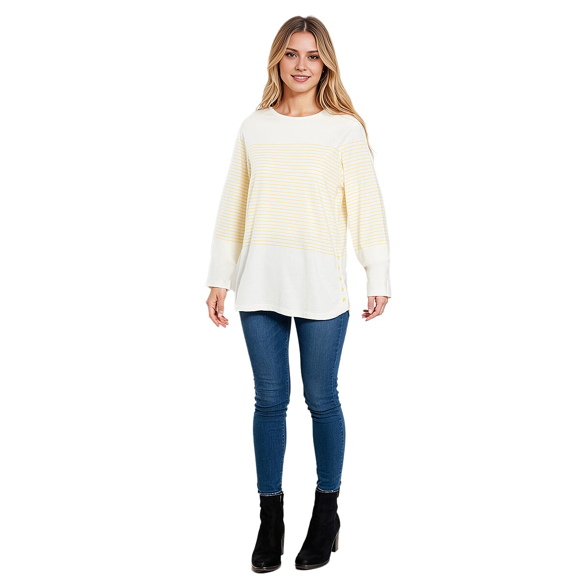 La Marey Cotton Knitted Top - Mustard
