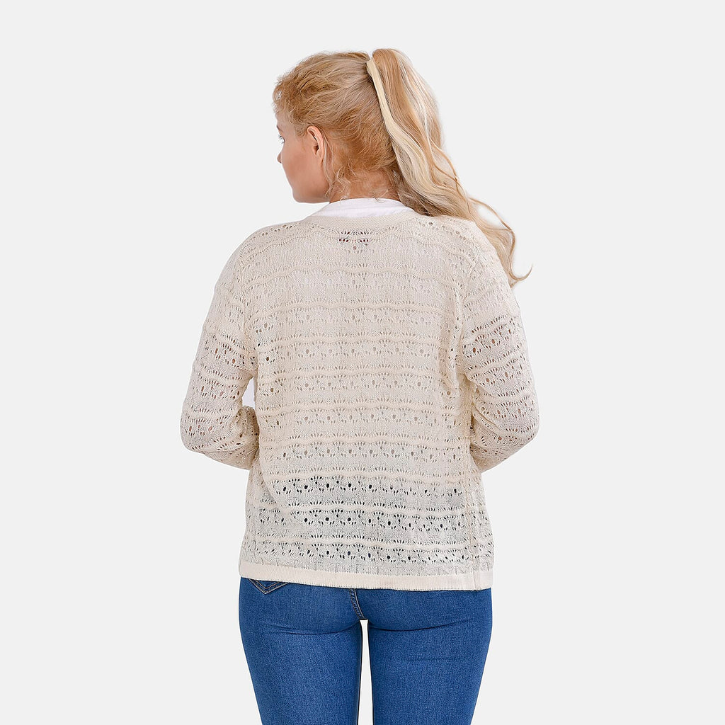 La Marey Summer Lace Cardigan (Size M, 12-14) - White