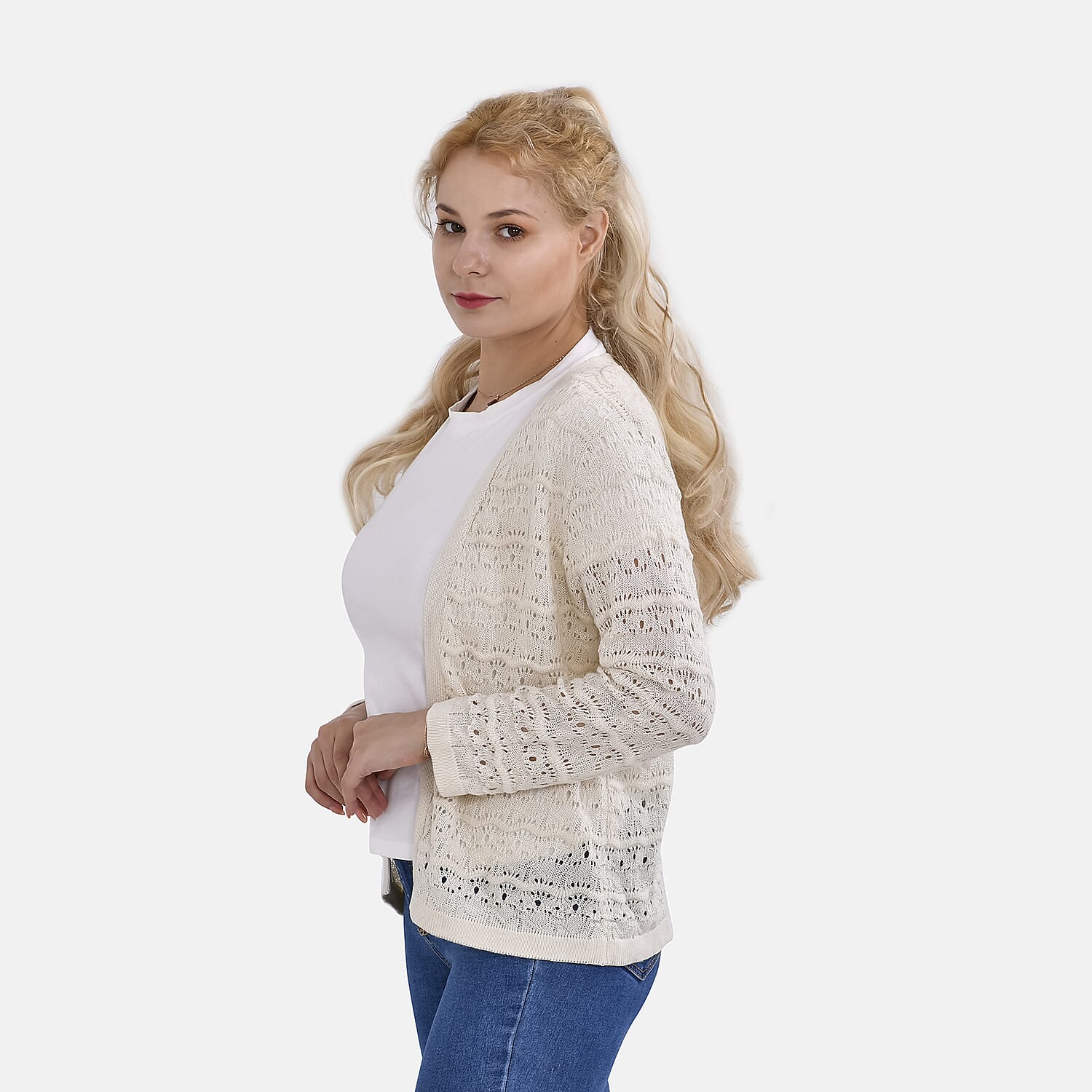La Marey Summer Lace Cardigan (Size M, 12-14) - White