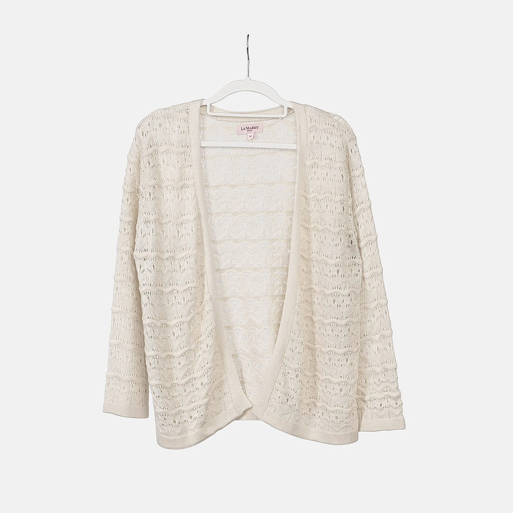 La Marey Summer Lace Cardigan (Size M, 12-14) - White