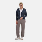 La Marey Lace Hollow Out Knit Cardigan (Size XL) - Blue