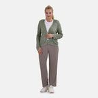 La Marey Acrylic Patterned Cardigan (Size 24 to 26) - Green