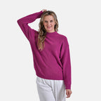 La Marey Solid Colour Crew Neck Jumper (Size 8 to 10) - Plum Red