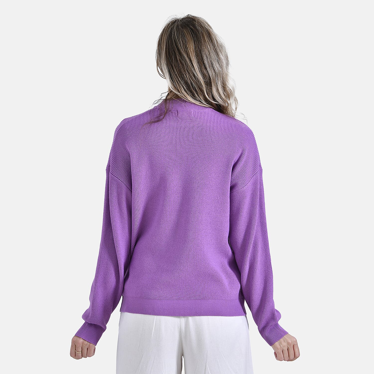 La Marey Classic Crewneck Jumper (Size 8 to 10) - Grape Purple