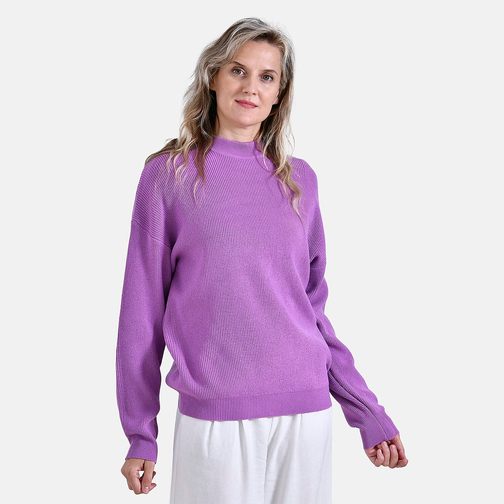 La Marey Classic Crewneck Jumper (Size 8 to 10) - Grape Purple