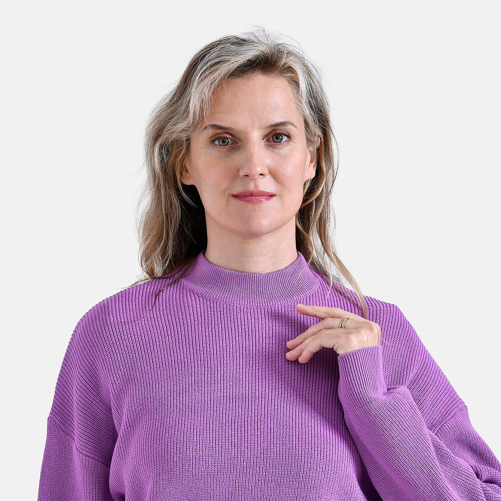 La Marey Classic Crewneck Jumper (Size 8 to 10) - Grape Purple