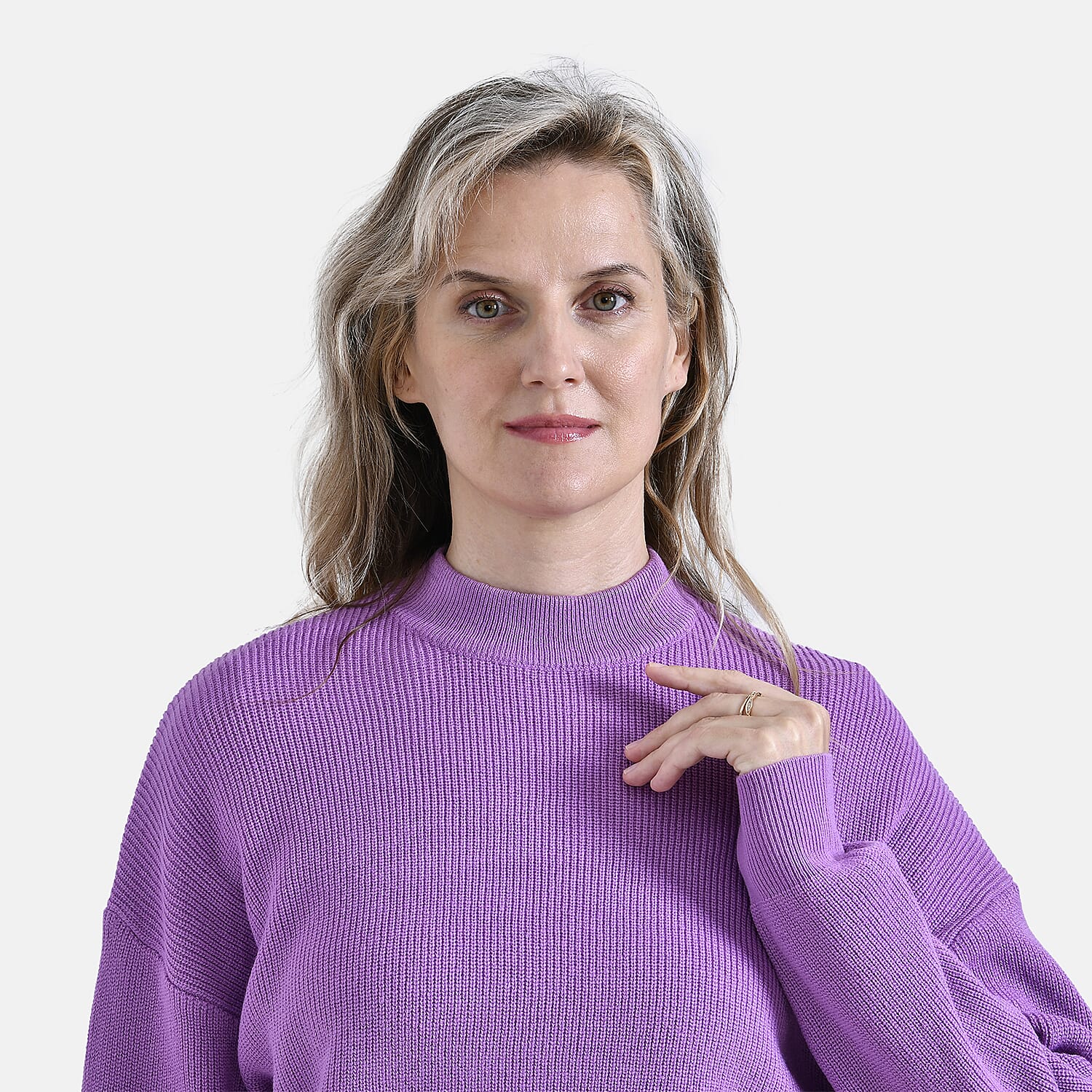 La Marey Classic Crewneck Jumper (Size 8 to 10) - Grape Purple
