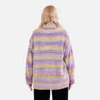 La Marey Abstract Jumper (Size L) Purple & Yellow