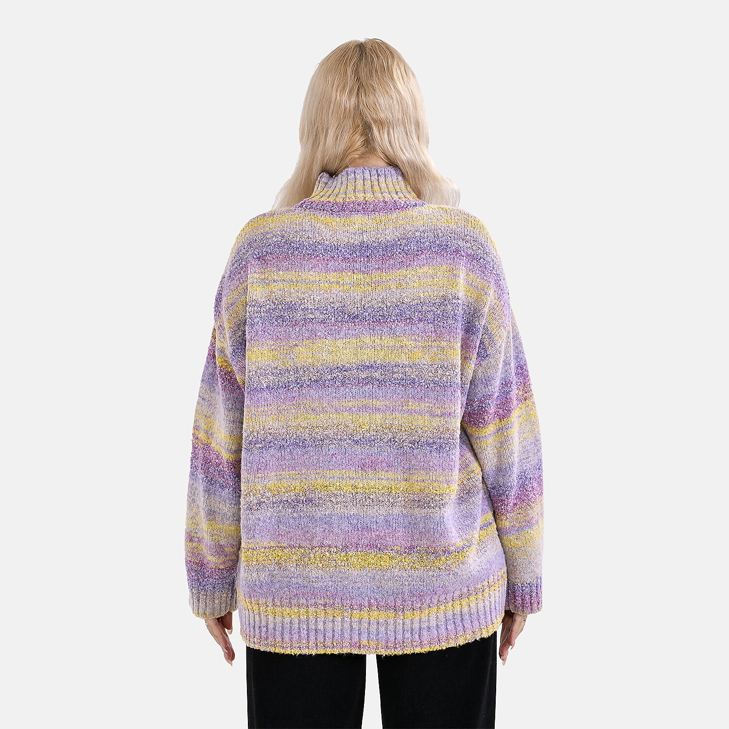 La Marey Abstract Jumper (Size L) Purple & Yellow