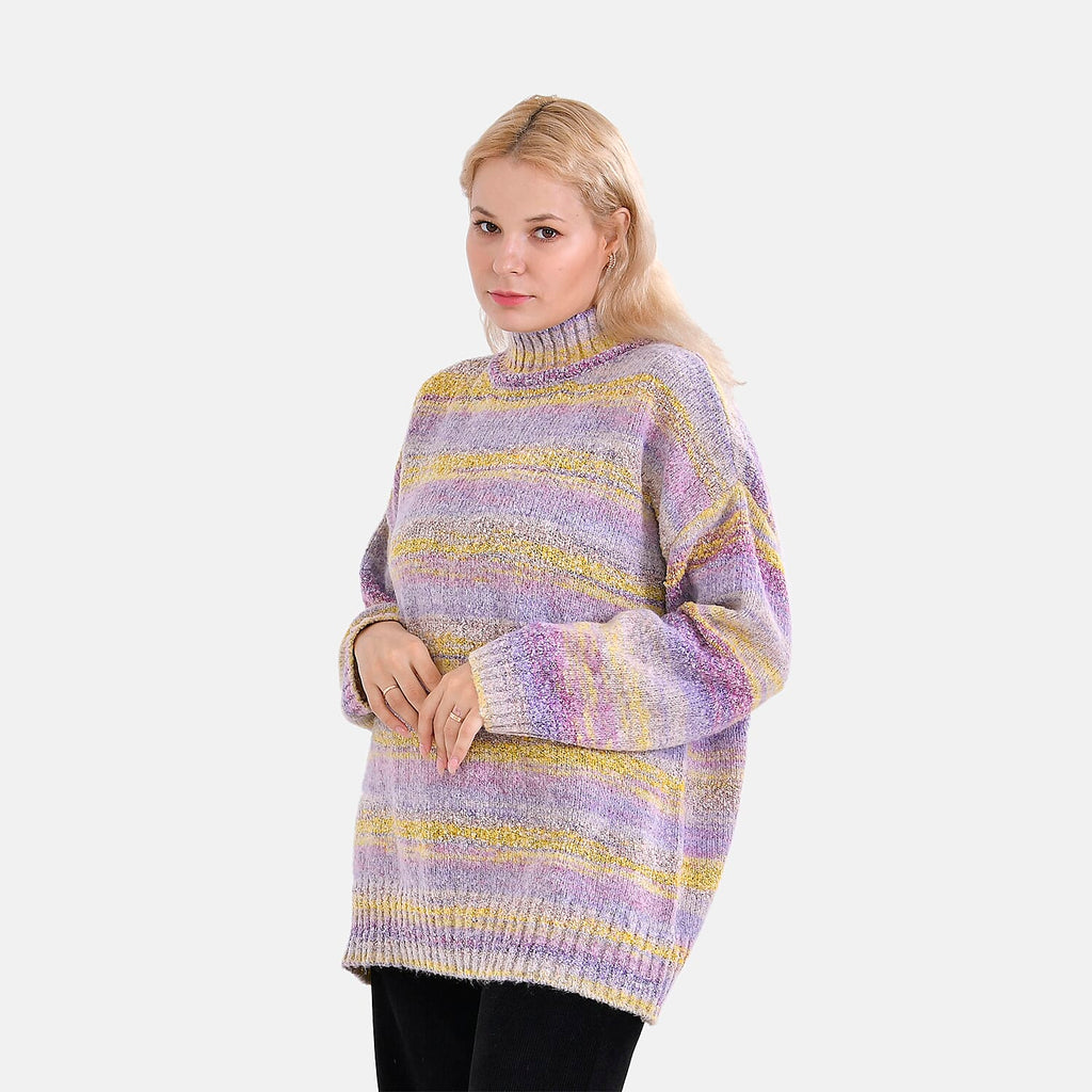La Marey Abstract Jumper (Size L) Purple & Yellow