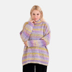 La Marey Abstract Jumper (Size L) Purple & Yellow