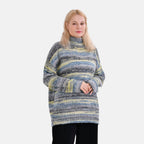 La Marey Abstract Jumper (Size S) Grey With Yellow & Blue