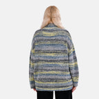 La Marey Abstract Jumper (Size S) Grey With Yellow & Blue