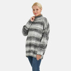 La Marey Acrylic Striped Sweater - Grey