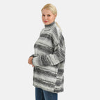 La Marey Acrylic Striped Sweater - Grey