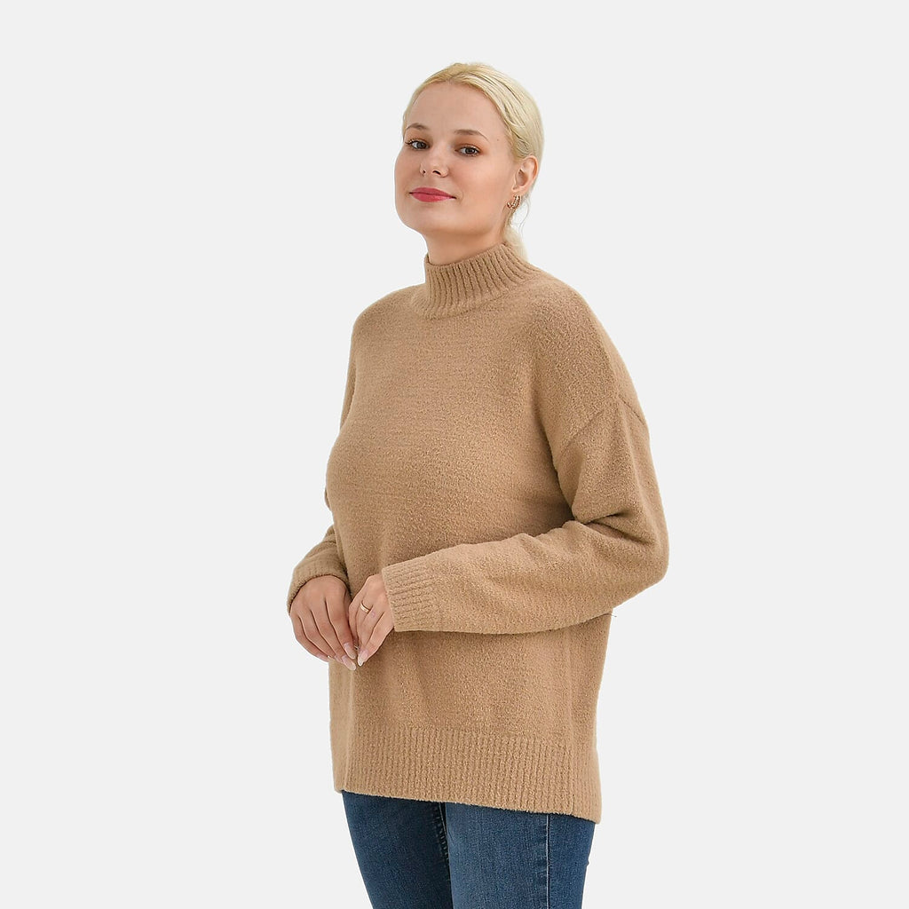 La Marey Turtle Neck Jumper  (Size 12 to 14)- Khaki