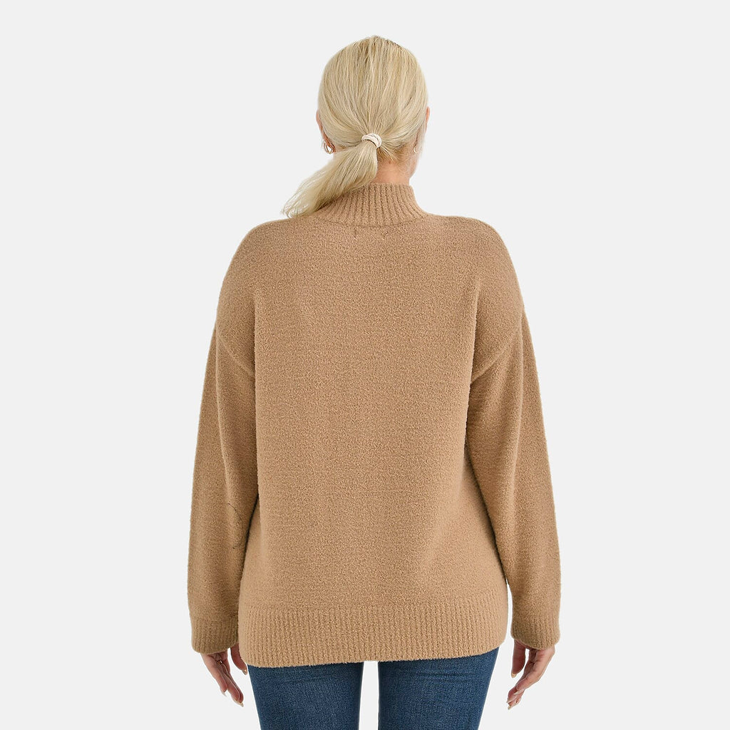 La Marey Turtle Neck Jumper  (Size 12 to 14)- Khaki