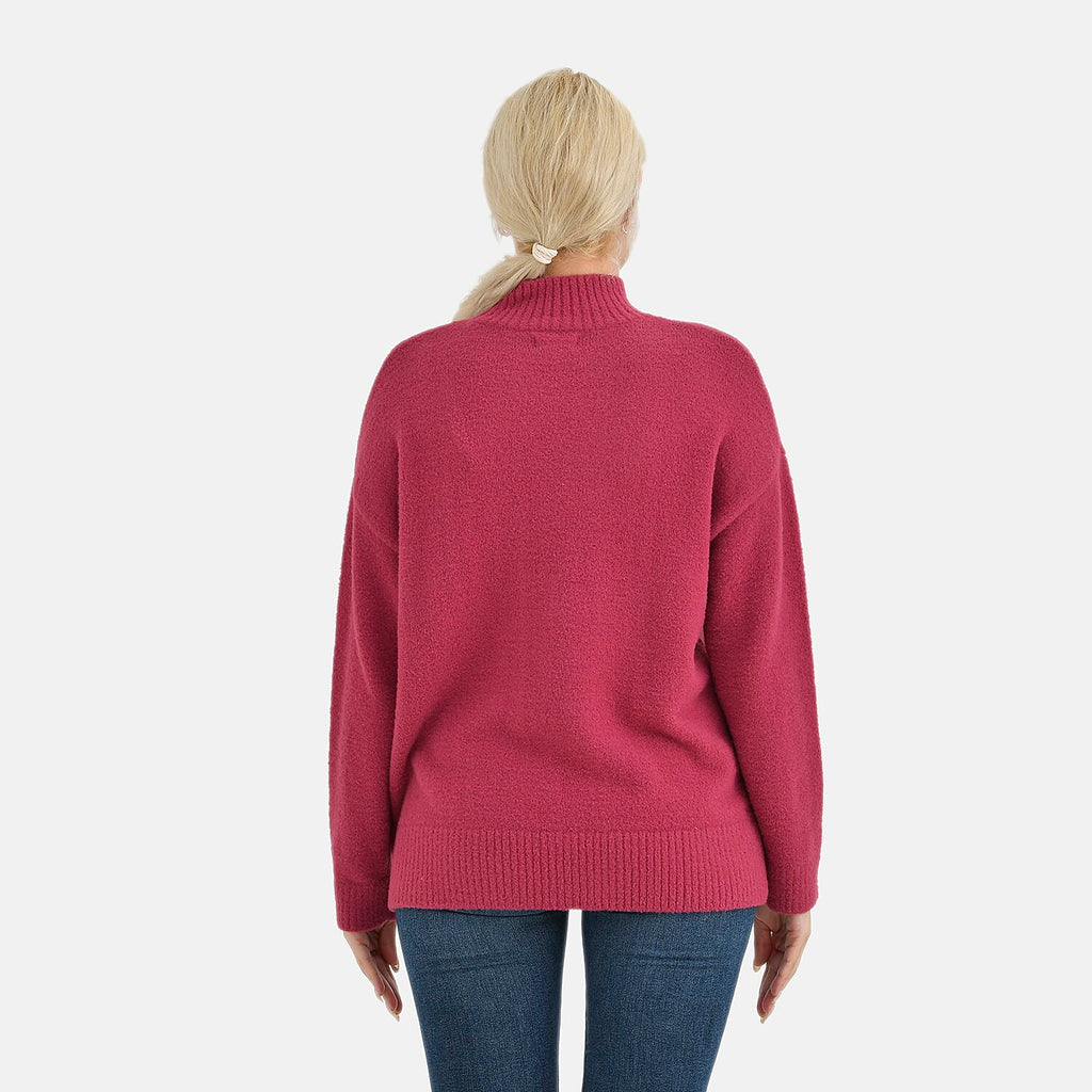 La Marey Alpaca-like Sweater (Size 8 to 10)- Red
