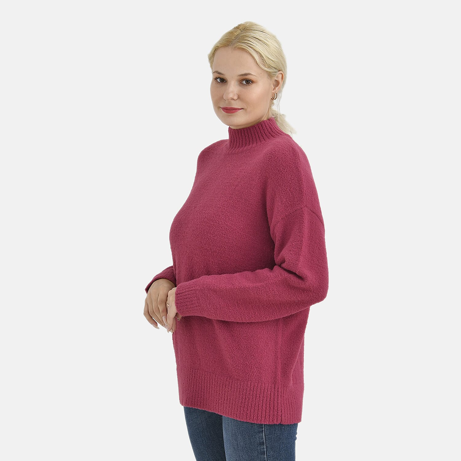 La Marey Alpaca-like Sweater (Size 8 to 10)- Red