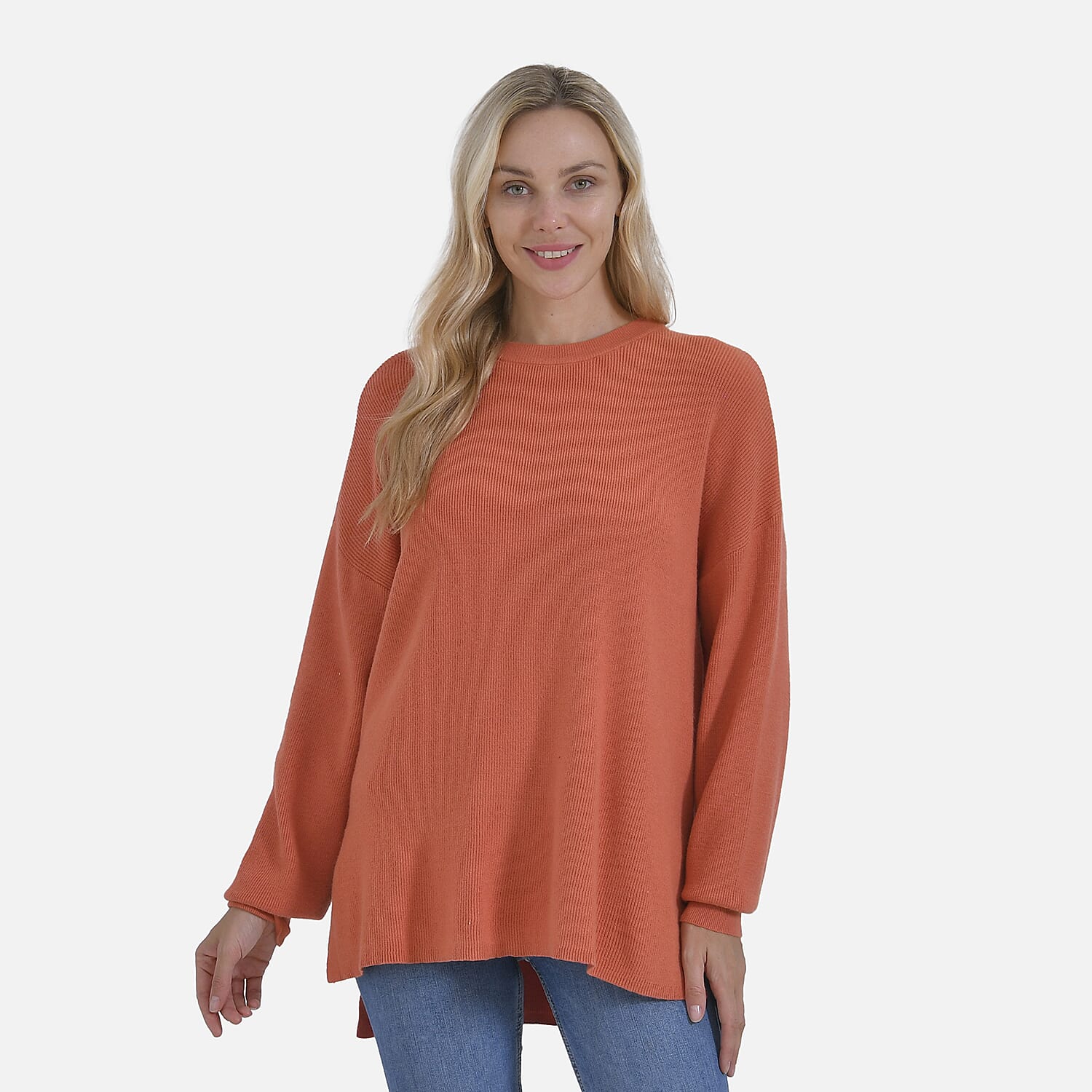 La Marey Balloon Sleeve Jumper (Size 16 to 18) - Orange