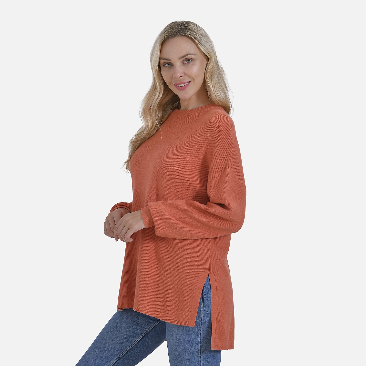 La Marey Balloon Sleeve Jumper (Size 16 to 18) - Orange