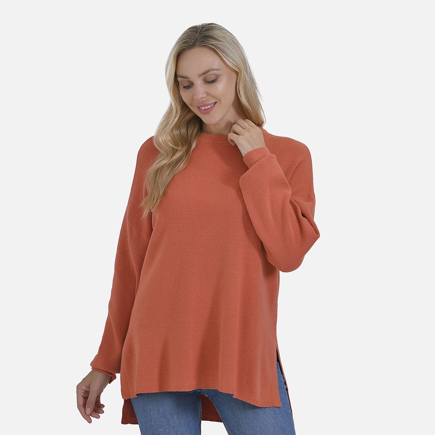 La Marey Balloon Sleeve Jumper (Size 16 to 18) - Orange