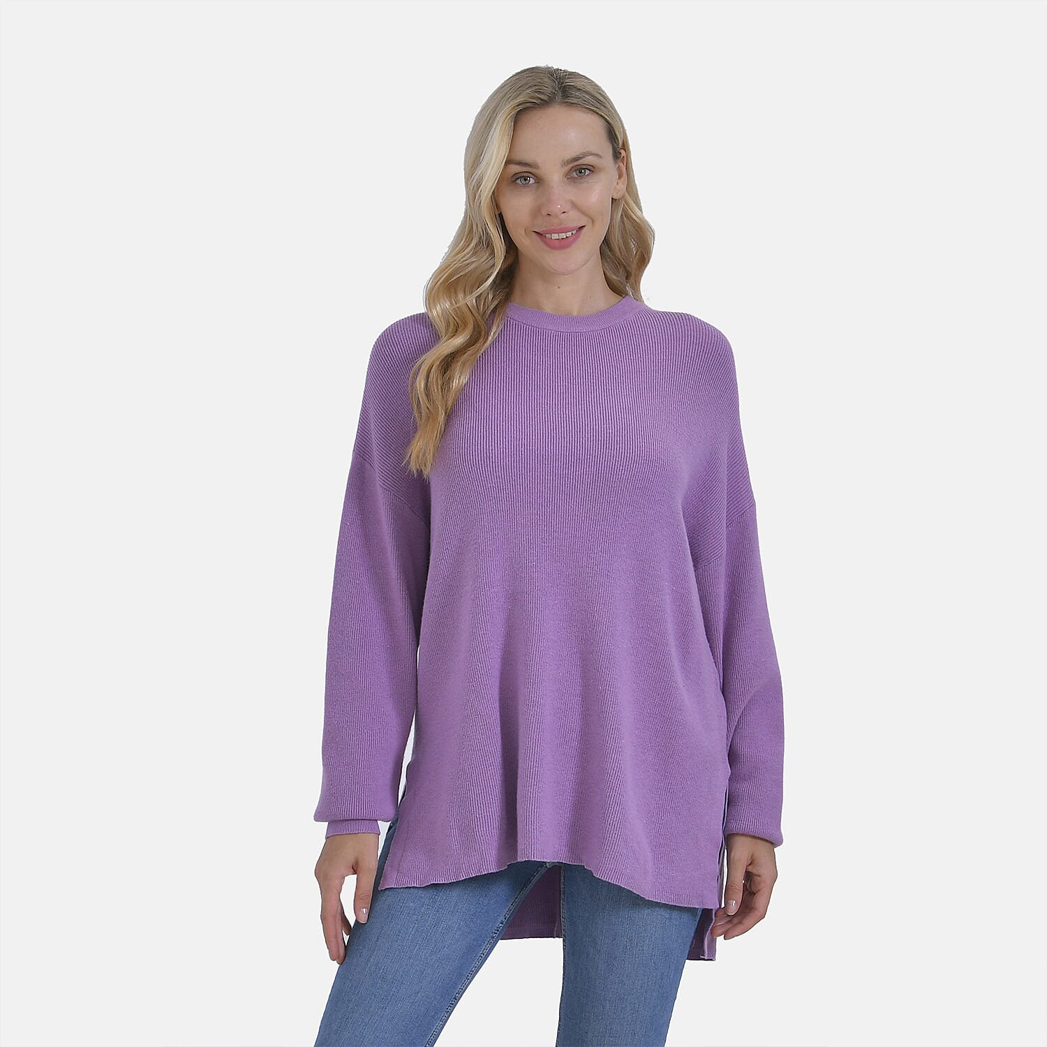 La Marey Balloon Sleeve Jumper (Size S) - Purple