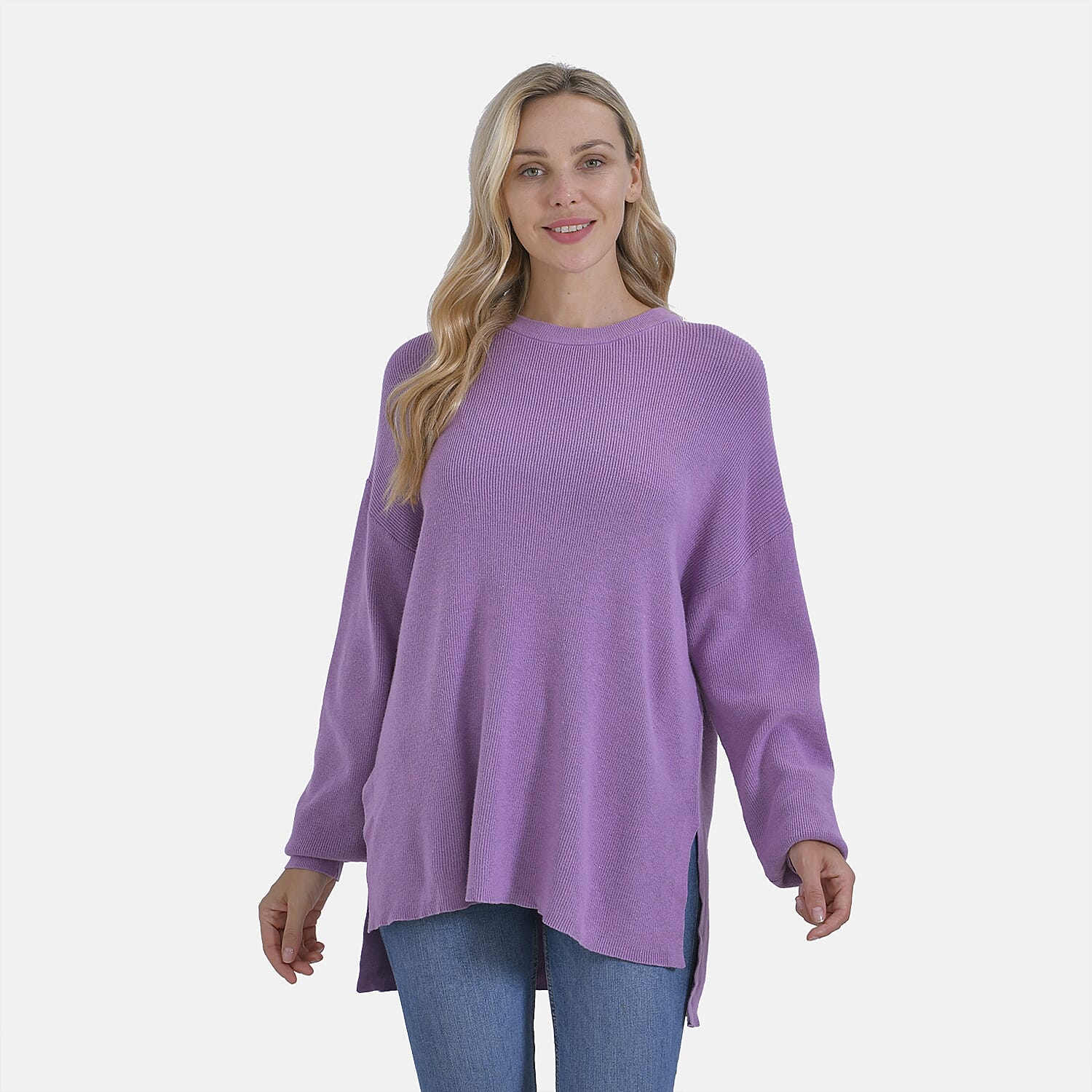 La Marey Balloon Sleeve Jumper (Size S) - Purple