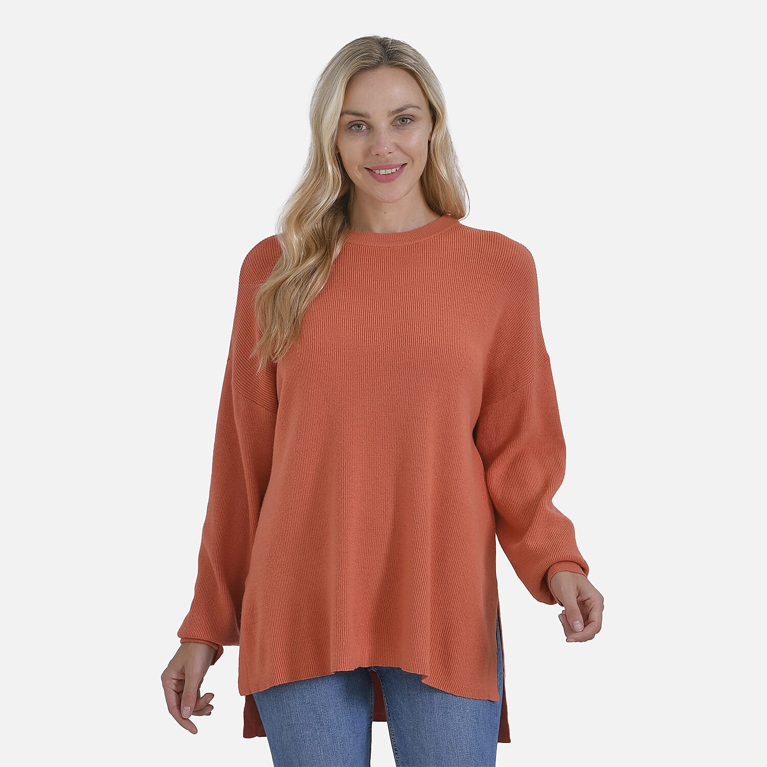 La Marey Balloon Sleeve Jumper (Size 20 to 22) - Orange