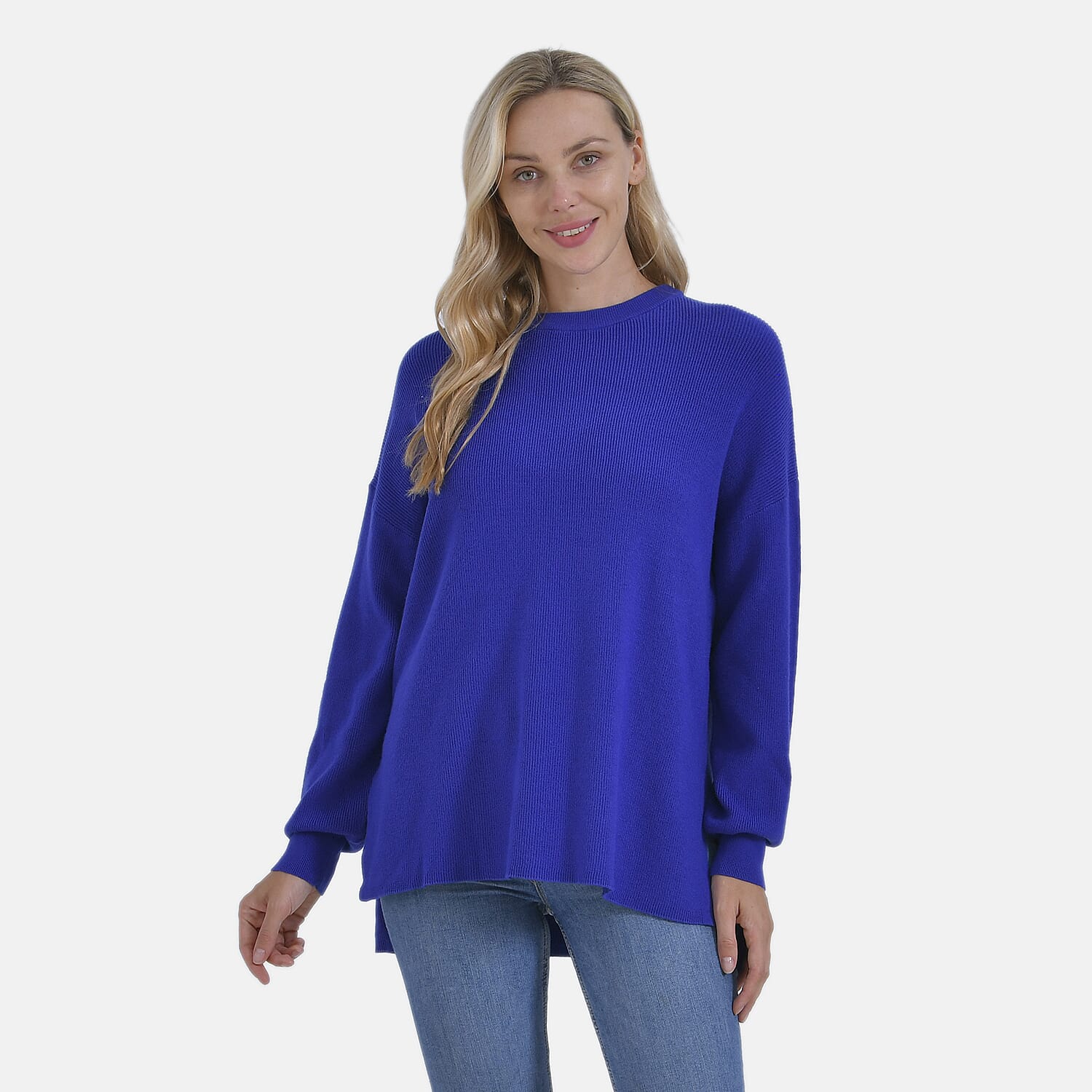 La Marey Balloon Sleeve Jumper (Size M) - Blue