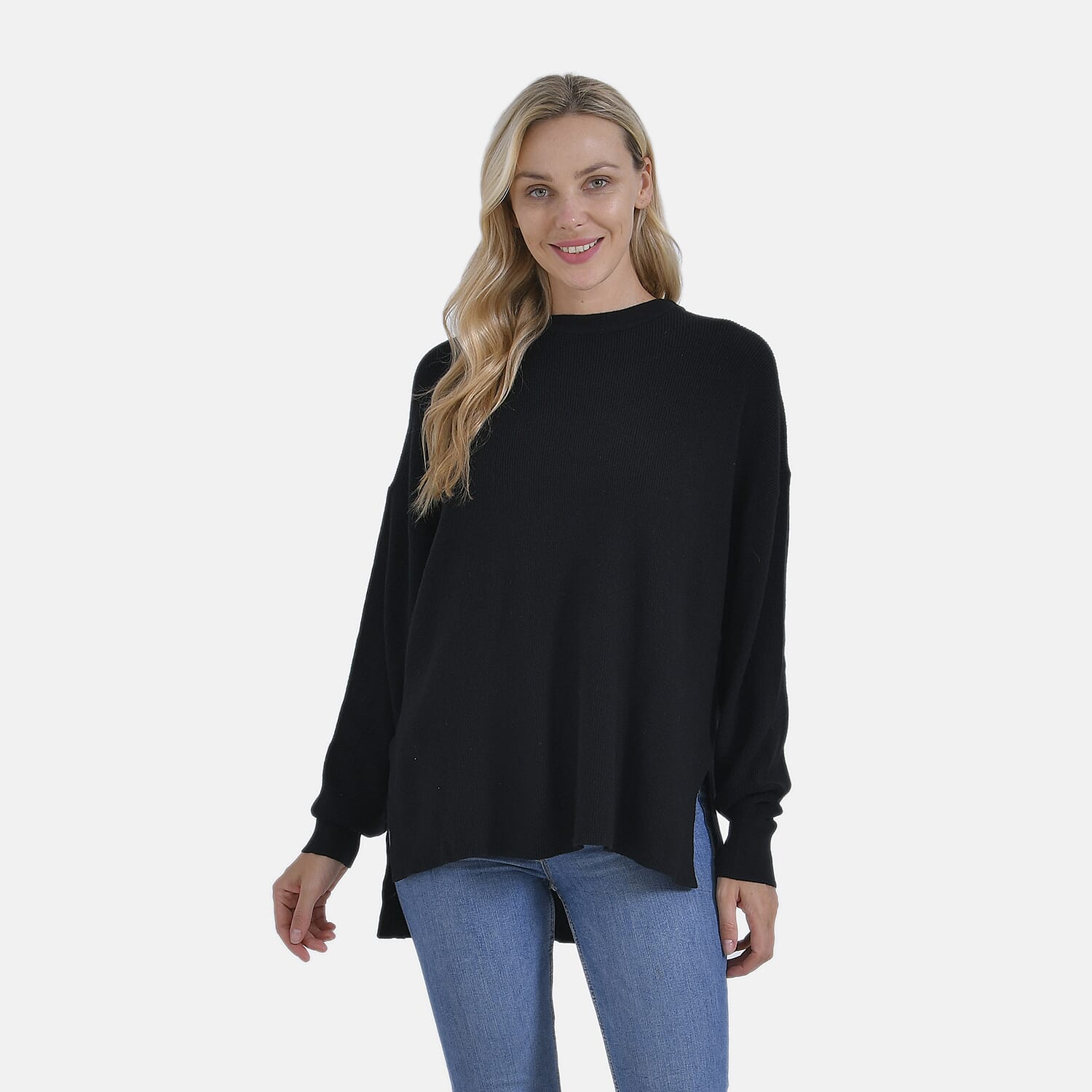 La Marey Balloon Sleeve Jumper (Size L) - Black