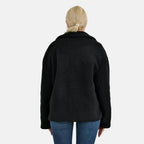 La Marey Borg Jacket with Pockets (Size 20 to 22) - Black