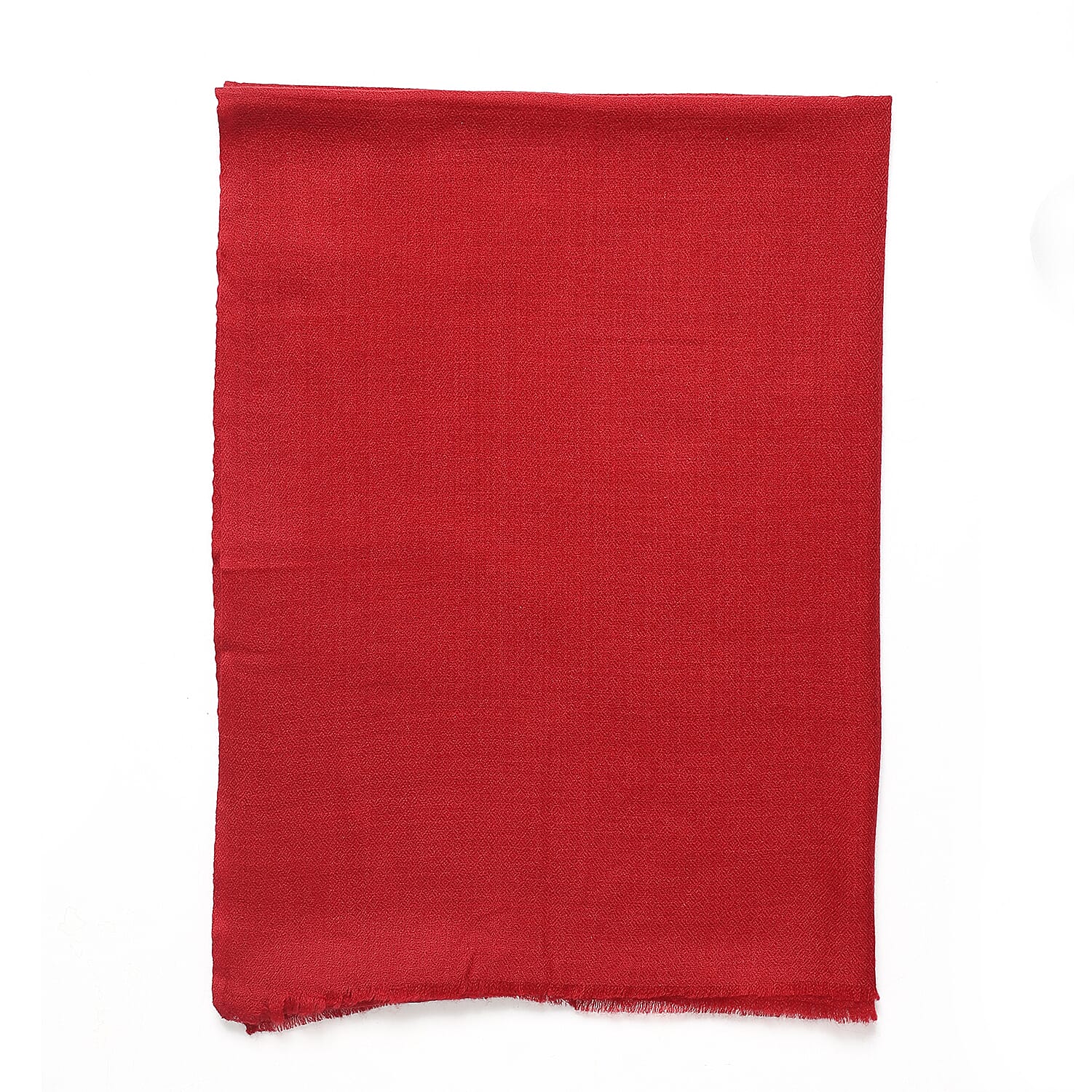 La Marey 100% Cashmere Wooven Solid Scarf with Gift Box (Size 190x70) - Burgundy