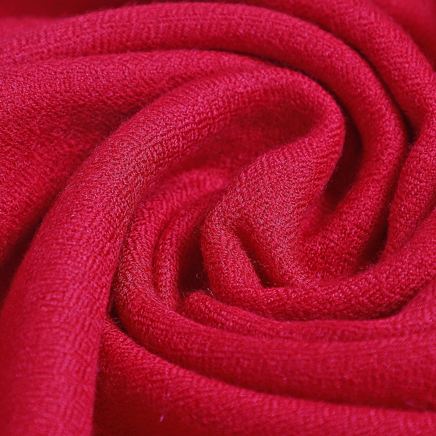La Marey 100% Cashmere Wooven Solid Scarf with Gift Box (Size 190x70) - Burgundy