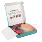 La Marey 100% Cashmere Printed Pashmina Woolen Scarf with Gift Box (Size 190x70cm) - Orange & Blue