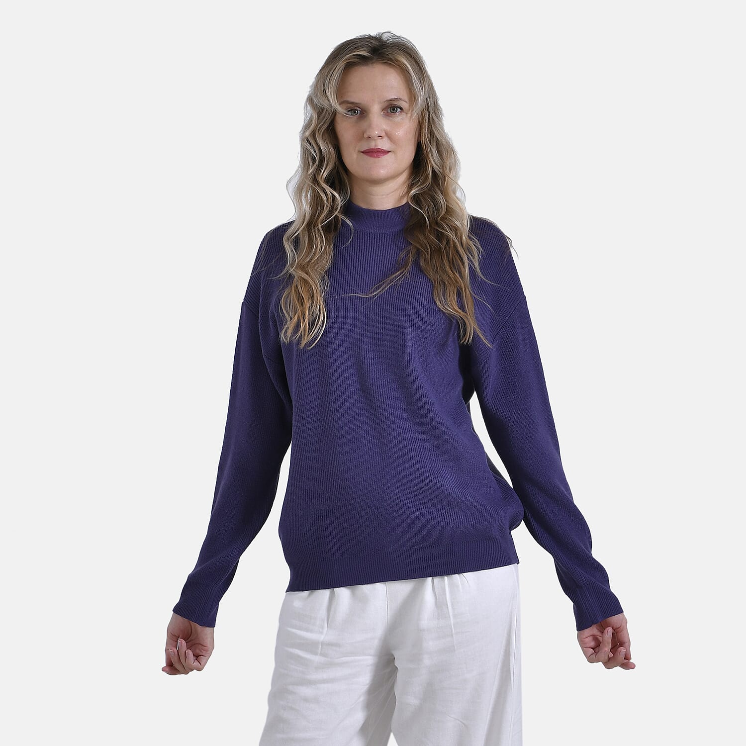La Marey Classic Crewneck Jumper (Size S) - Brilliant Violet