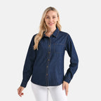 La Marey Classic Denim Shirt (Size L) - Dark Blue