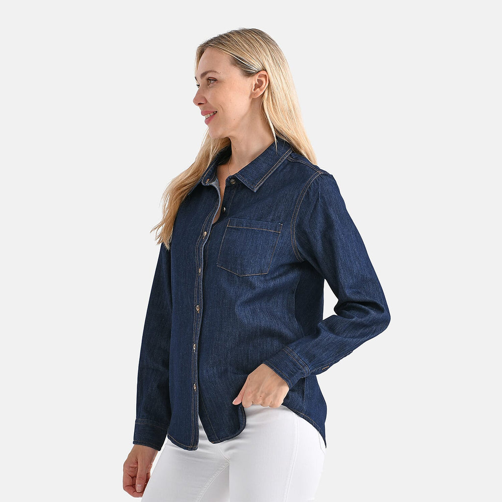 La Marey Classic Denim Shirt (Size XL) - Dark Blue