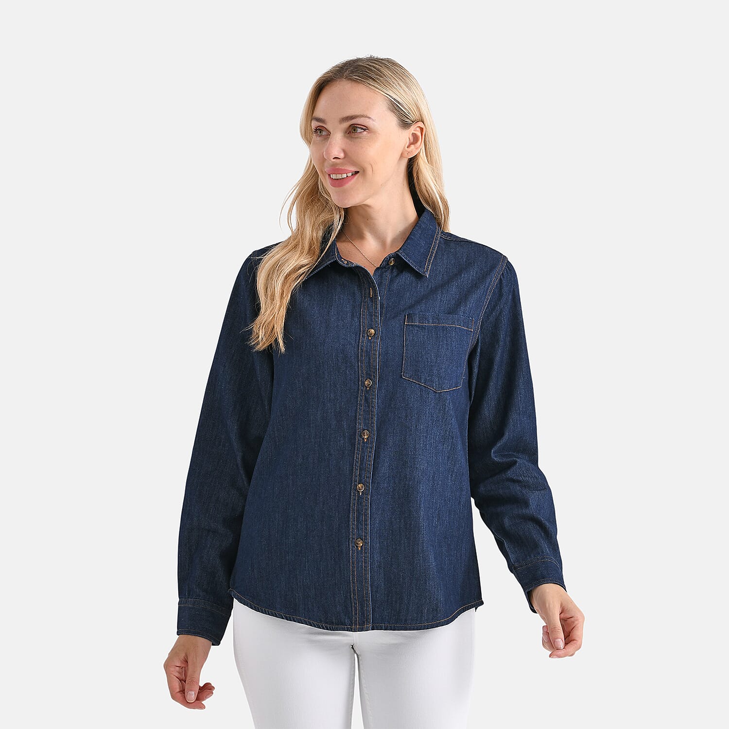 La Marey Classic Denim Shirt (Size XL) - Dark Blue