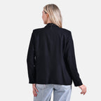 La Marey Classic Linen Blend Blazer (Size 16 to 18) - Black