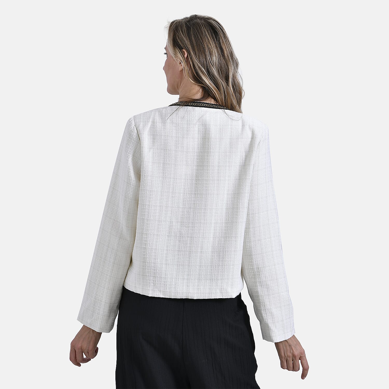 - Maisi Classic Tweed Blazer (Size M) - Off White