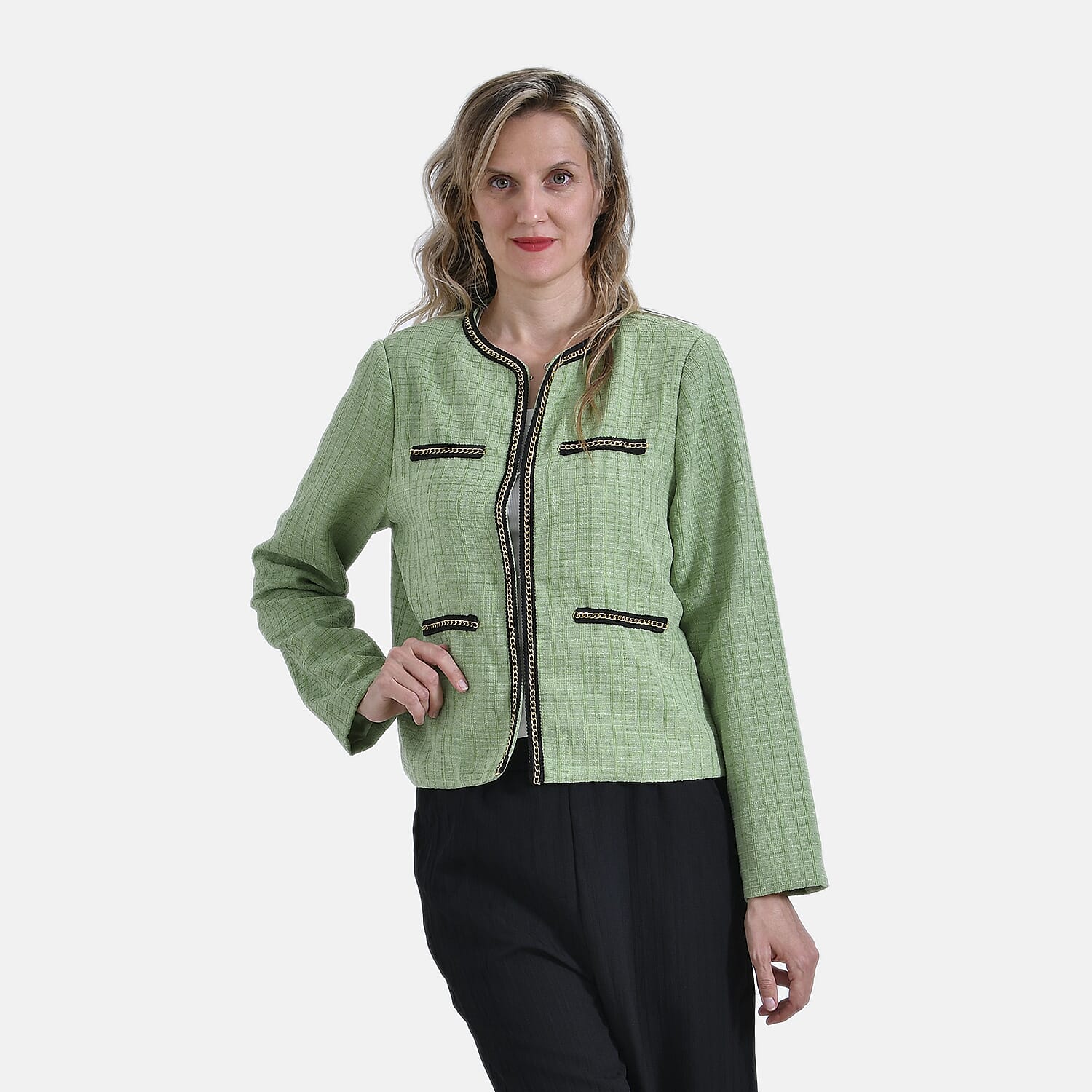 - Maisi Classic Tweed Blazer (Size M) - Green