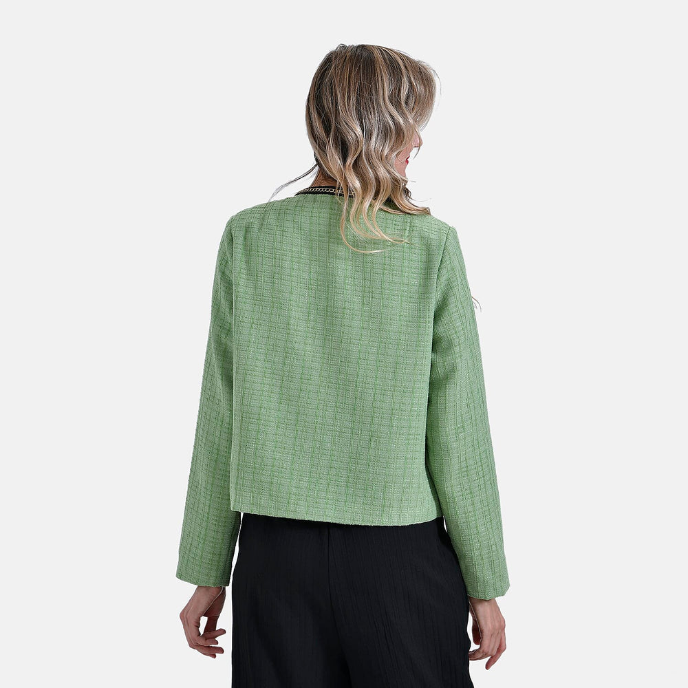 - Maisi Classic Tweed Blazer (Size M) - Green