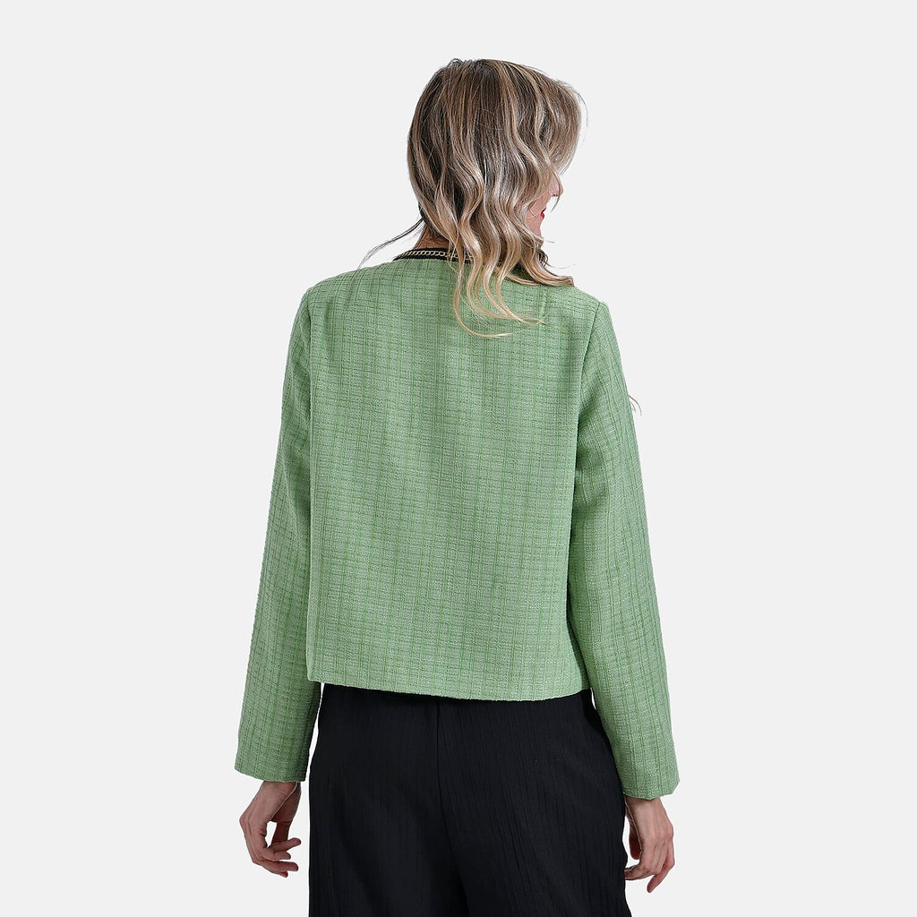 - Maisi Classic Tweed Blazer (Size M) - Green