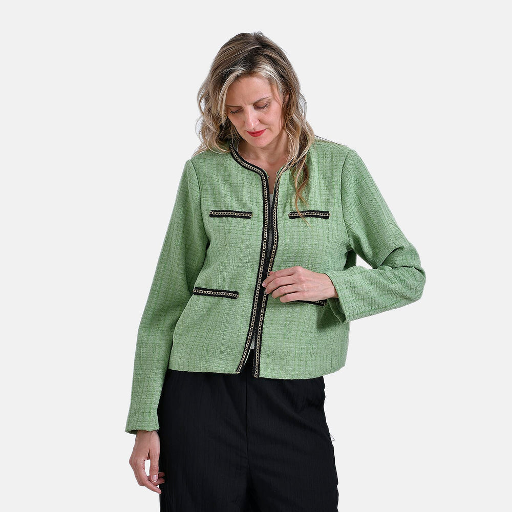 - Maisi Classic Tweed Blazer (Size M) - Green