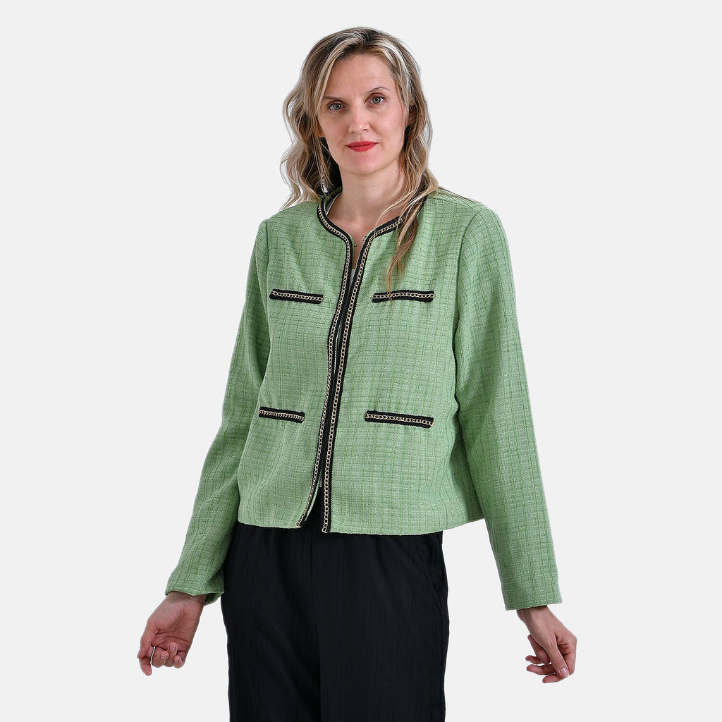 - Maisi Classic Tweed Blazer (Size M) - Green