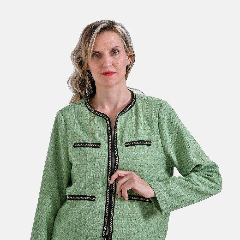 - Maisi Classic Tweed Blazer (Size M) - Green