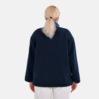 La Marey Corduroy Contrast Jacket with Pockets (Size 72x1 cm) - Blue