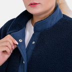 La Marey Corduroy Contrast Jacket with Pockets (Size 74x1 cm) - Blue