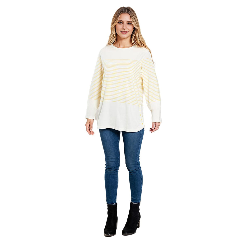 La Marey Cotton Knitted Top - Mustard